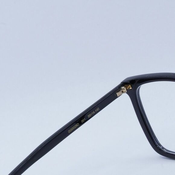 NEW GUCCI GG0025O 001 BLACK EYEGLASSES - Picture 7 of 11